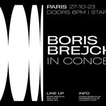 BORIS BREJCHA in concert - Zénith Paris - La Villette - ven. 27 oct. 2023