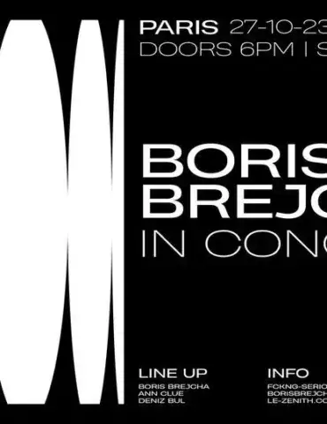 BORIS BREJCHA in concert - Zénith Paris - La Villette - ven. 27 oct. 2023